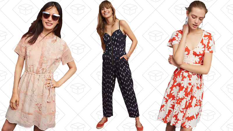Beaded Marble Shirtdress, $182 | Ikat Zip-Front Jumpsuit, $94 | Summer Breeze Dress, $94
